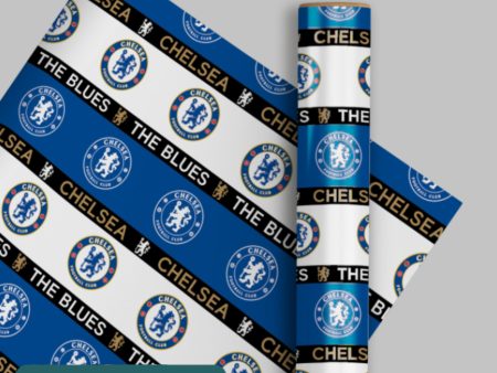 Chelsea FC 3m Roll Wrapping Paper For Discount