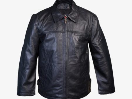 Black Leather Jacket Hot on Sale