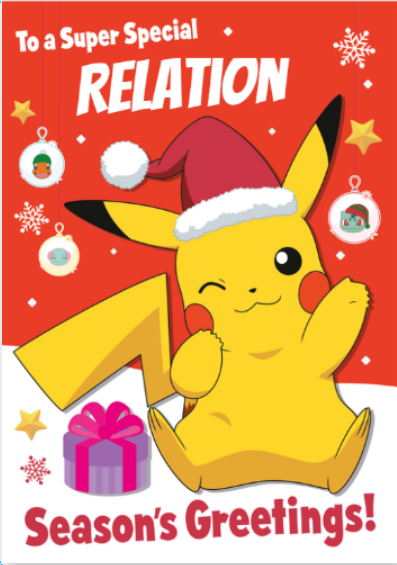 Pokémon Personalised Relation Christmas Card Online now