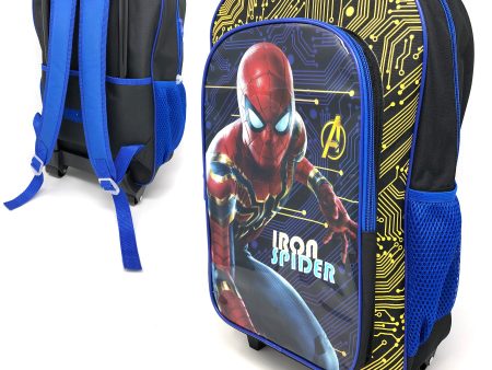 Iron Spiderman Avengers Deluxe Backpack Trolley Bag - Spiderman Supply