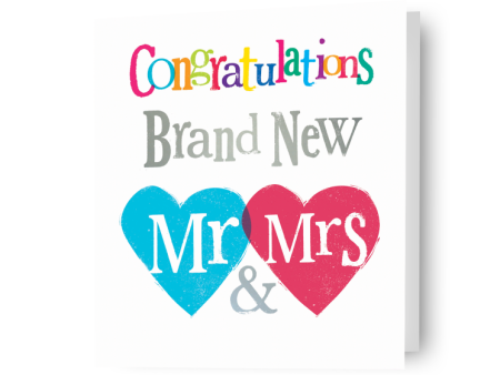 Brightside  Brand New Mr & Mrs  Wedding Card Hot on Sale