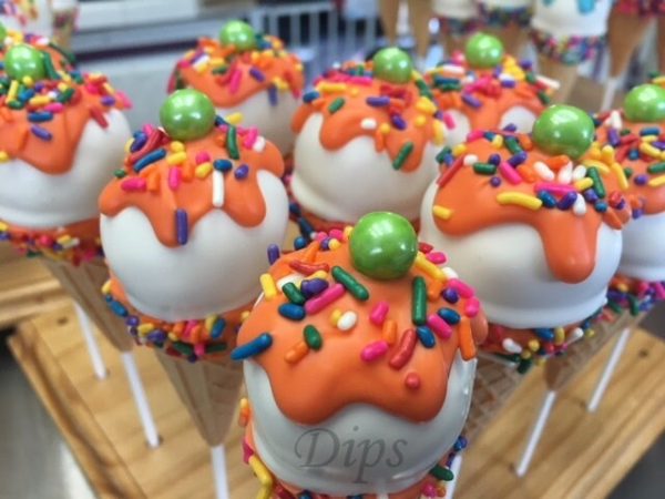 Orange Ice Cream Cone Cake Pops Supply