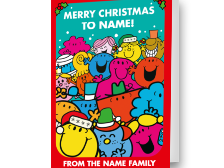 Mr Men & Little Miss Personalised Christmas Card  From The Family  Fashion