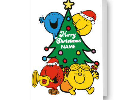 Mr Men & Little Miss Personalised Christmas Tree Card Discount