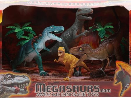 Megasaurs HGL Awesome Dinosaur Figures 6 Piece Set Online Sale