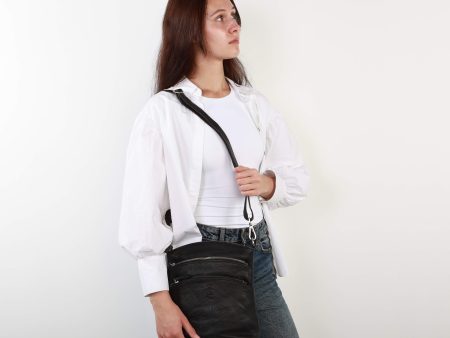 3 Zip Leather Crossbody on Sale