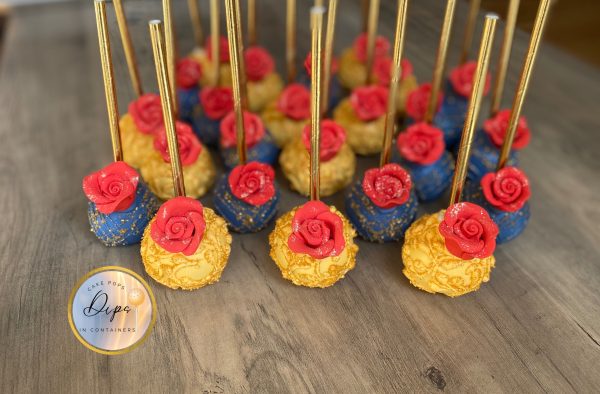 12 Beauty and the Beast themed cake pops Online now