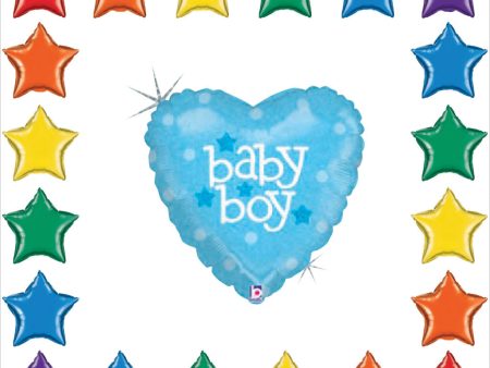 Baby Boy Heart - Holographic on Sale