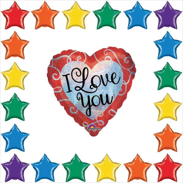 Love You - Sparkle Heart Holographic Discount