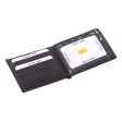 Mens Leather Wallet Trifold Blk Supply