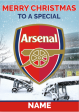 Arsenal FC Personalised Crest Christmas Card Online