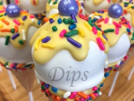 Yellow Ice Cream Cone Cake Pops, Baby Shower, Birthday, Candyland Cake Pops, Colorful Online Sale