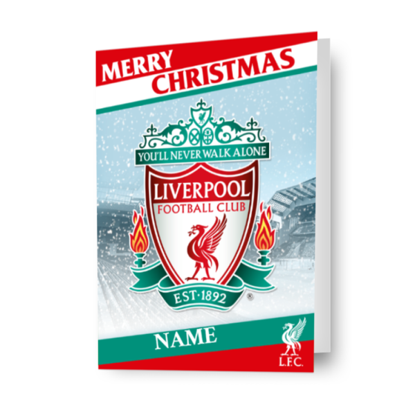 Liverpool FC Personalised  Christmas Card Sale