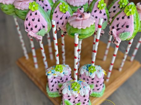 Watermelon cake pops and Rice Krispy bundle For Sale