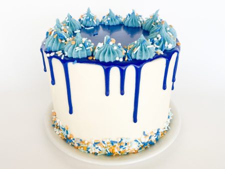 Blue Drip Cake For Cheap