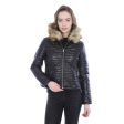 Black Puffy Leather Jacket With Hood Sale