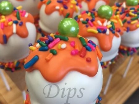 Orange Ice Cream Cone Cake Pops Supply