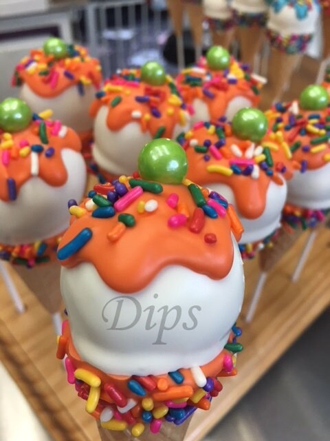 Orange Ice Cream Cone Cake Pops Supply