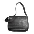 Leather Messenger Bag | Black Online