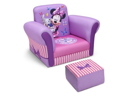 Minnie Mouse Upholstered Chair with Ottoman Fashion