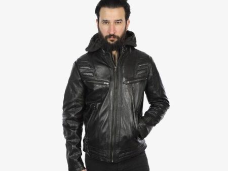 Hooded Winter Jacket - Black Online Sale