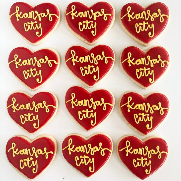 Chiefs Kansas City Heart Sugar Cookie Set Fashion