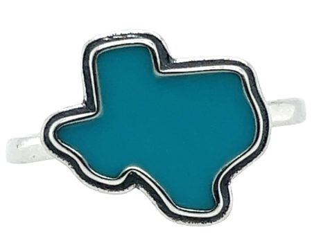 Turquoise Texas map ring Supply