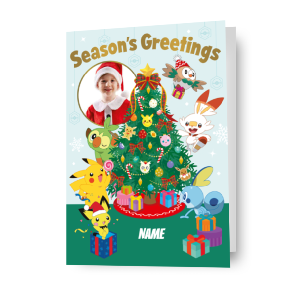 Pokémon Personalised Photo Christmas Card Online now