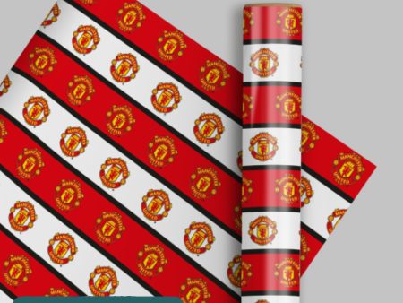 Manchester United FC 3m Roll Wrapping Paper Hot on Sale