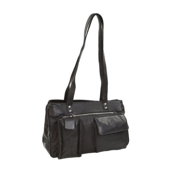 Leather 3 Compartment Handbag Cheap