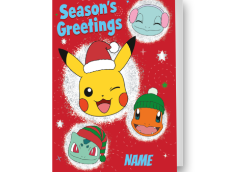 Pokémon Personalised  Season s Greetings  Christmas Card Discount