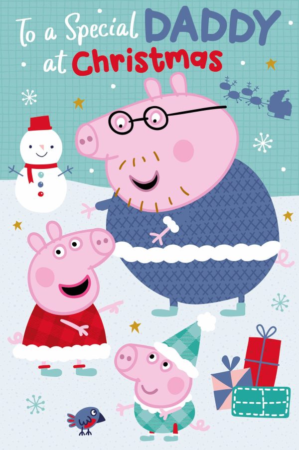 Peppa Pig Daddy Christmas Card on Sale