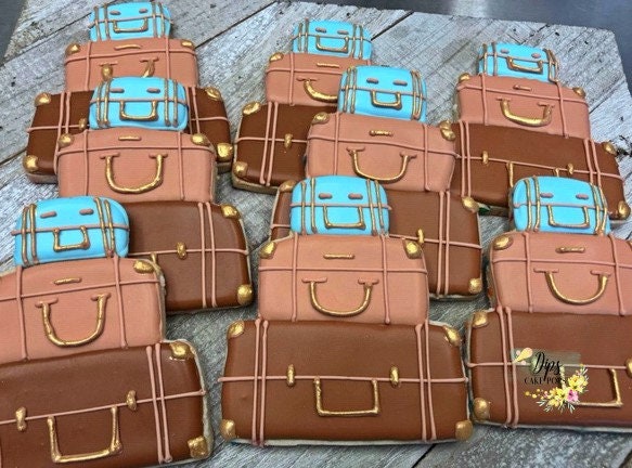 16 Travel Cookies, Heart cookies, Stethoscope cookies, Off to college cookies, Nursing school cookies, Nurse cookies, Luggage cookies Online now