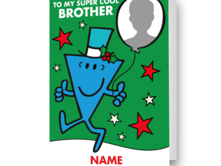 Mr Men & Little Miss Personalised  Brother  Photo Christmas Card For Discount