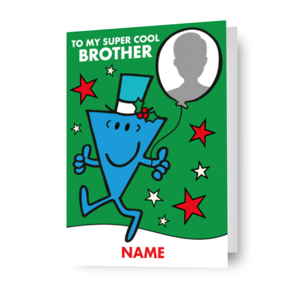 Mr Men & Little Miss Personalised  Brother  Photo Christmas Card For Discount