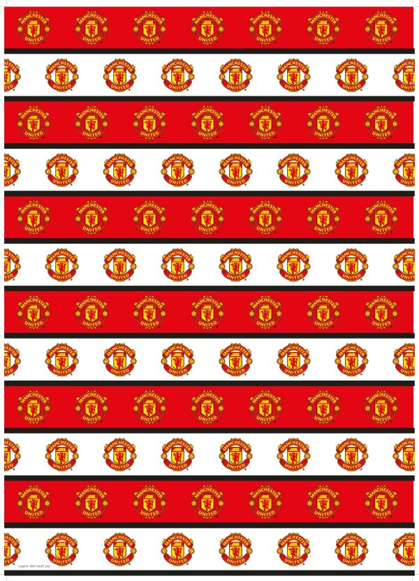 Manchester United FC 3m Roll Wrapping Paper Hot on Sale