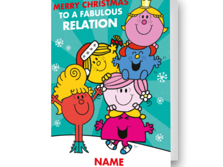 Mr Men & Little Miss Personalised  Fabulous  Christmas Card Online now