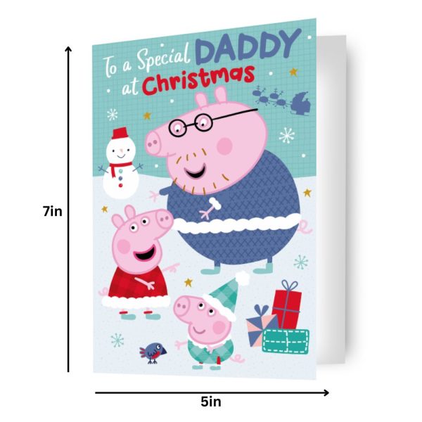 Peppa Pig Daddy Christmas Card on Sale