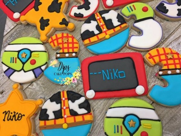 16 Toy story themed cookies, Royal frosting cookies, sugar cookies, Toy story party, birthday cookies, birthday cake pops Online Hot Sale