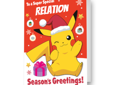 Pokémon Personalised Relation Christmas Card Online now