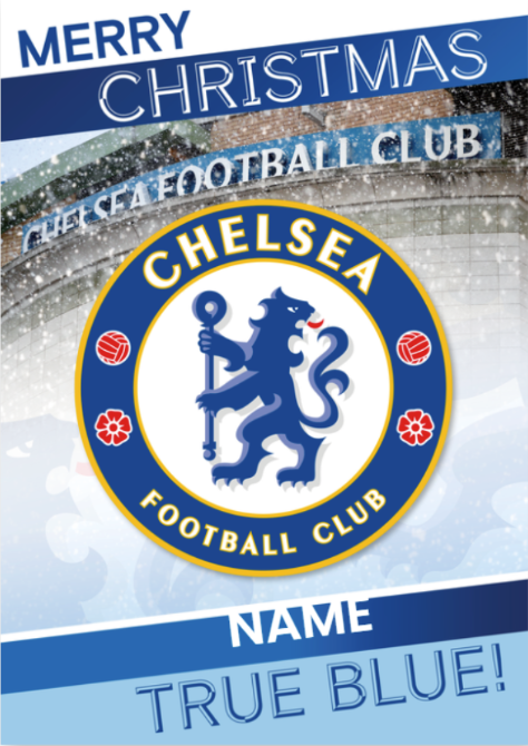 Chelsea FC Personalised Christmas Card Sale