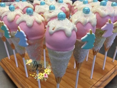 Unicorn Ice cream cone cake pops, Ice cream party, birthday cake pops, Unicorn party Online now