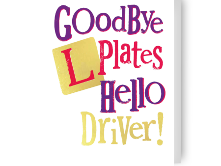 Brightside  Goodbye L Plates Hello Driver  Passed Driving Test Card For Sale