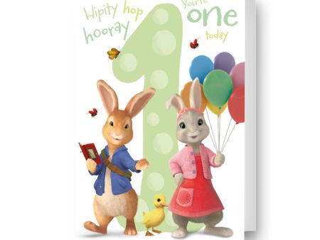 Peter Rabbit Age 1 Birthday Card Cheap