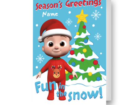 CoComelon Personalised Christmas Tree Card For Discount