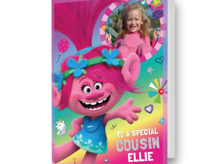 Trolls Personalise Photo  Cousin  Birthday Card Fashion