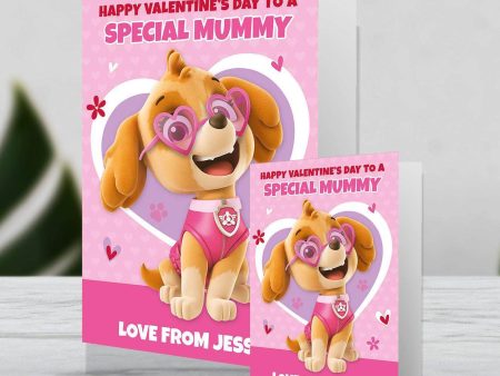 Paw Patrol Giant Personalised  Mummy  Valentine s Day Card Discount