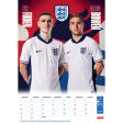 ENGLAND FA MEN S FOOTBALL 2025 A3 CALENDAR Cheap