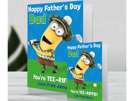 Despicable Me Minions Giant Personalised  Tee-rific  Father s Day Card Fashion