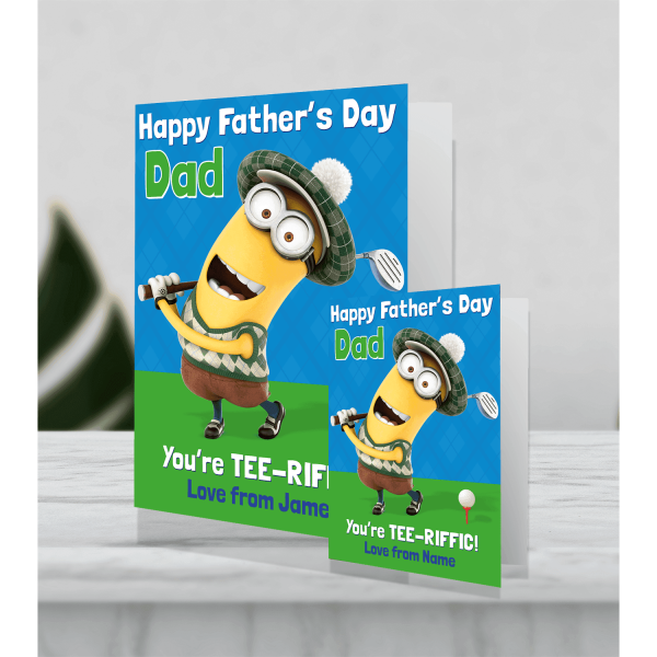 Despicable Me Minions Giant Personalised  Tee-rific  Father s Day Card Fashion